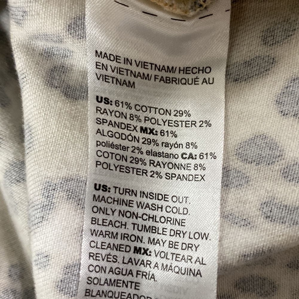 Leopard Print Stretch Denim Women's Jacket - Beige/Black - Picture 5 of 5